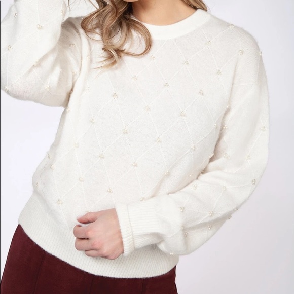 NWOT! - Black Tape | Chantilly Pearl Sweater - Picture 9 of 14